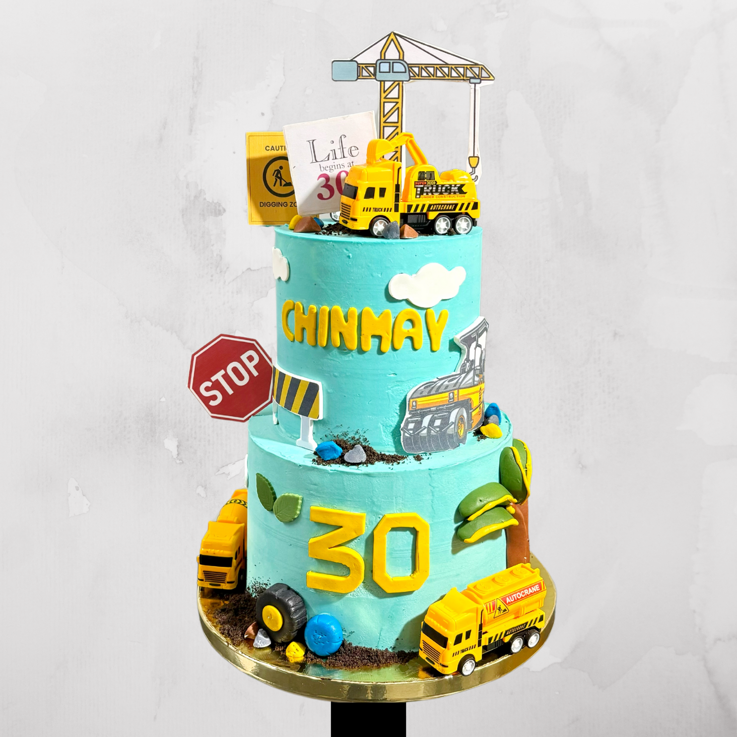 Heavy Machinery Birthday Cake